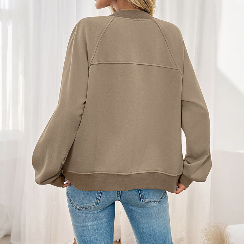 Laid-back Style Loose Casual Jacket for Women