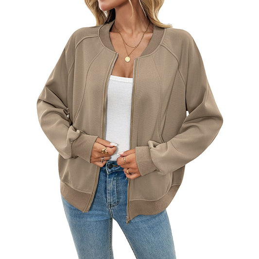 Laid-back Style Loose Casual Jacket for Women