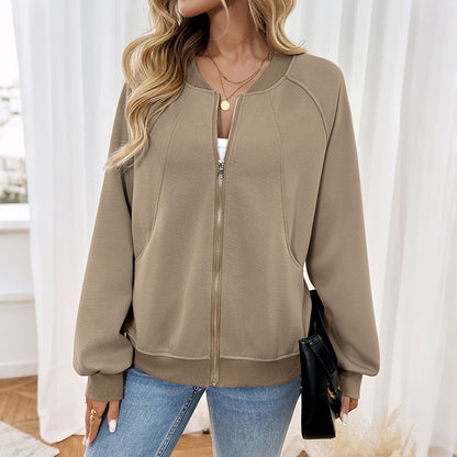 Laid-back Style Loose Casual Jacket for Women